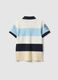 Multicoloured stripe stretch cotton polo for boys regular fit_1