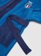 Blue children's hooded bathrobe in pure cotton with print_3
