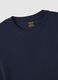 Long sleeve blue t-shirt in stretch cotton regular fit_5