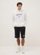 White cotton blend regular fit hoodie with Chicago Bulls logo_0