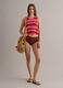 Brown pure jute beach bag with pom‑poms_3