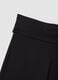 Black ribbed pure cotton flare leggings_1