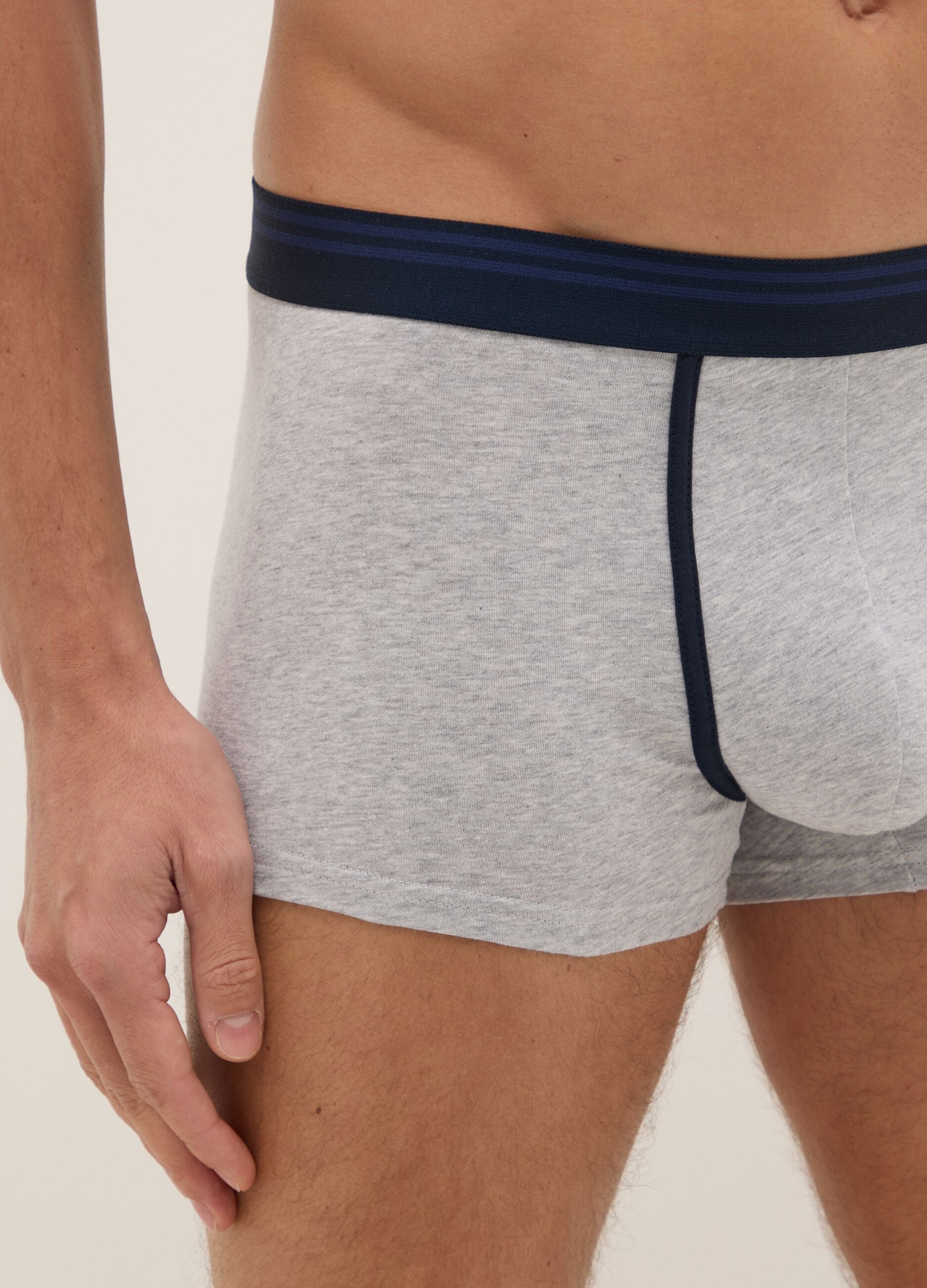 Tripack of multicolour stretch cotton regular fit boxers