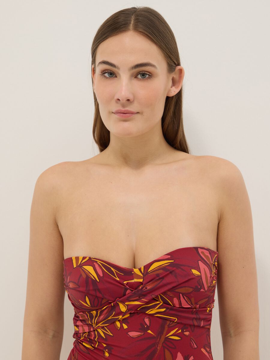 Multicoloured stretch floral-print swimsuit_2