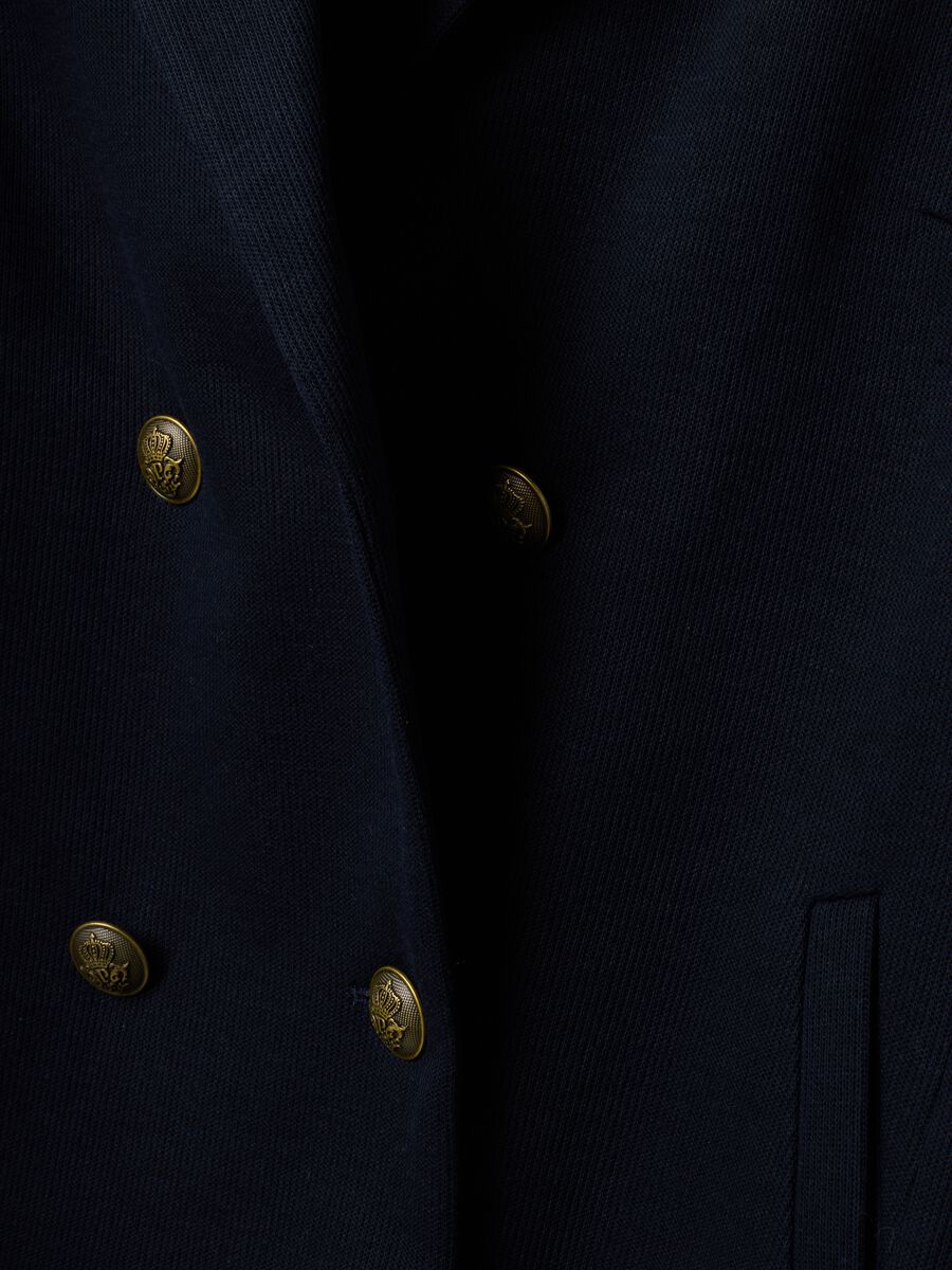 Navy regular-fit double-breasted blazer with classic lapels_6
