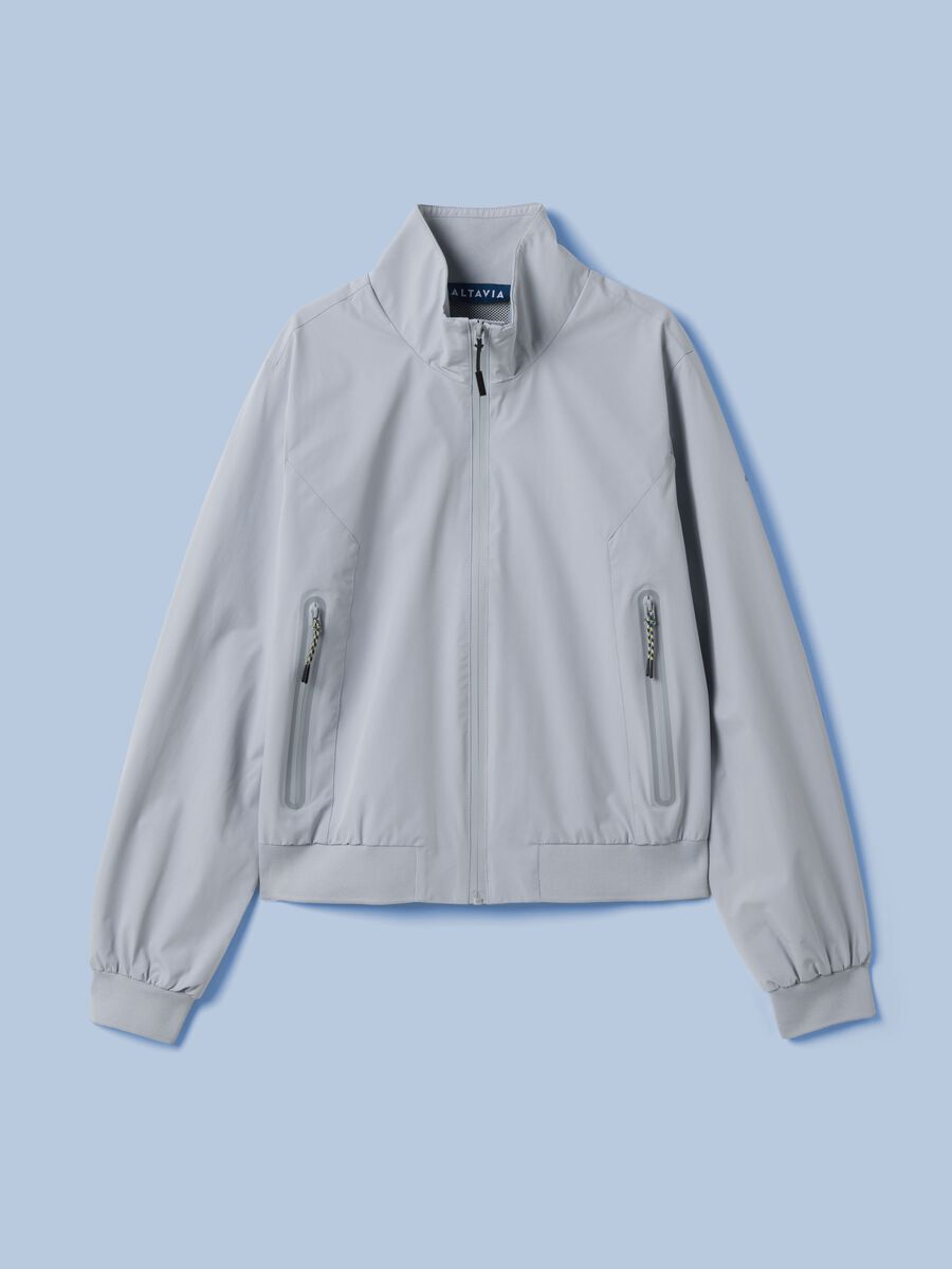 ALTAVIA SAILING grey windbreaker sports jacket with zip_4