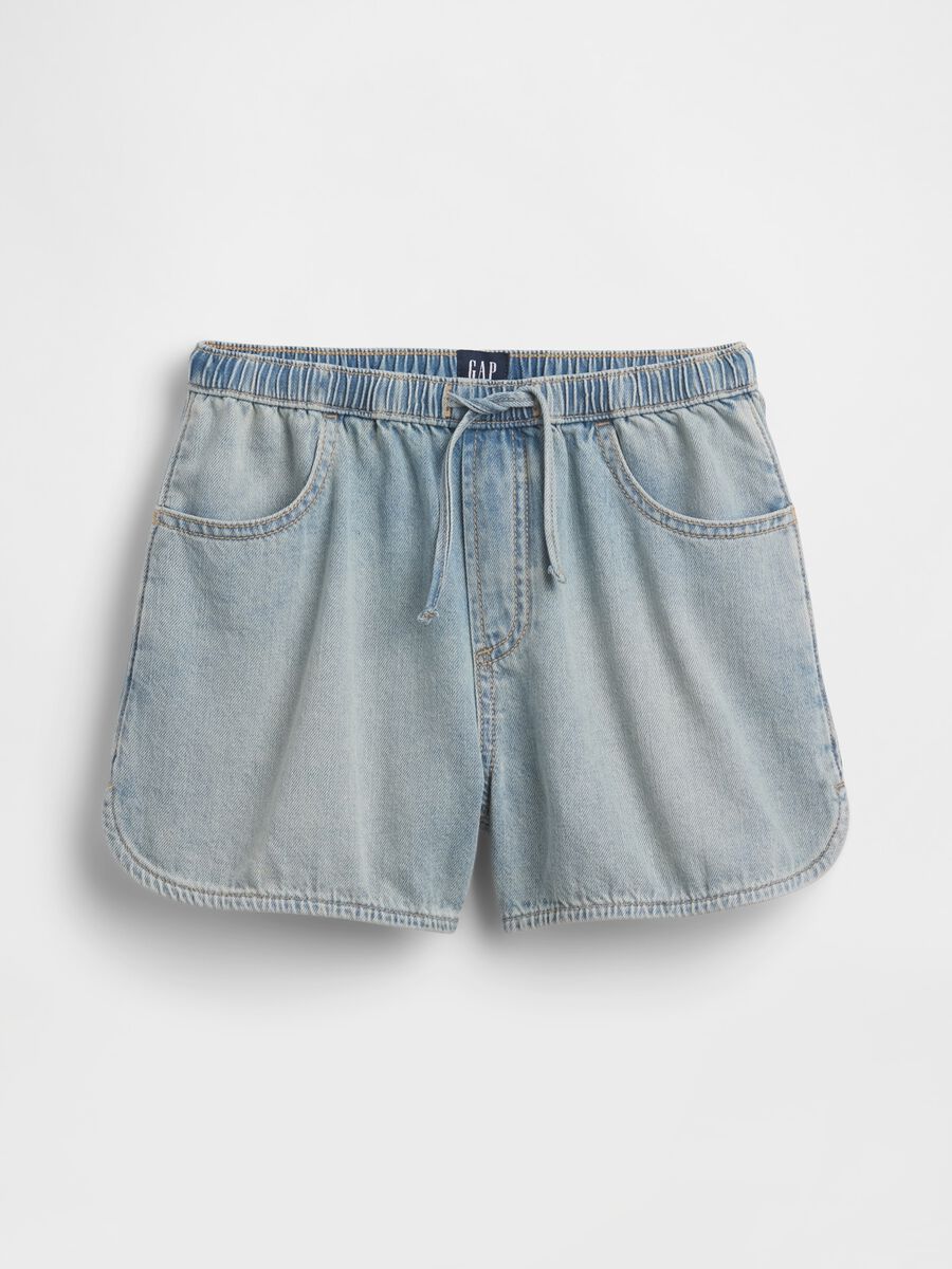 Pure cotton denim shorts_3