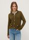 Green cardigan in pure cotton regular fit with buttons_0