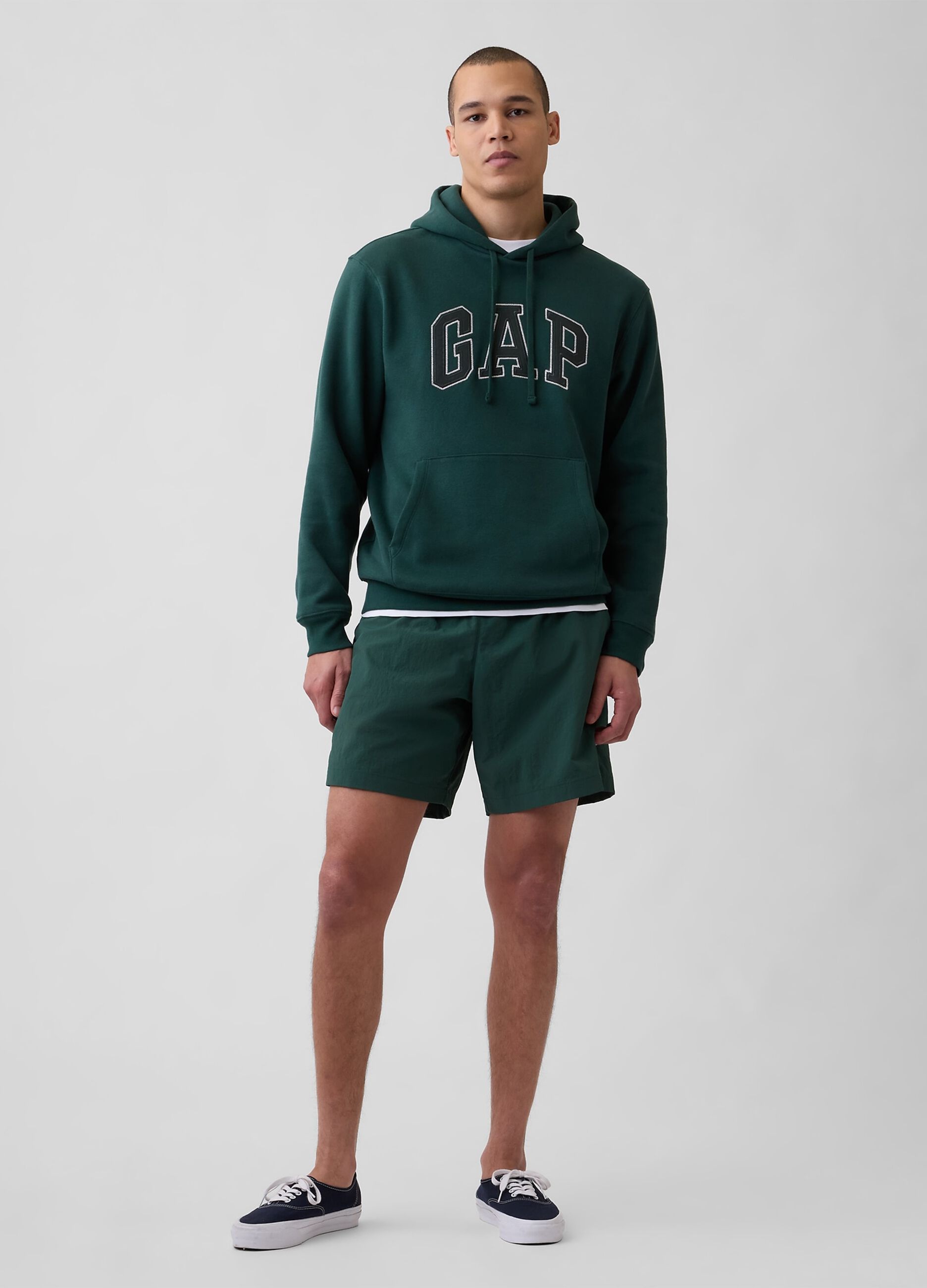 Cotton blend hoodie with logo