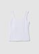 White fitted stretch-cotton tank top_5