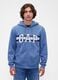 Blue hoodie with full zip closure_0