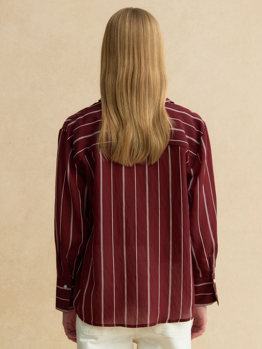 Multicolor stripe lyocell blend shirt regular fit_3