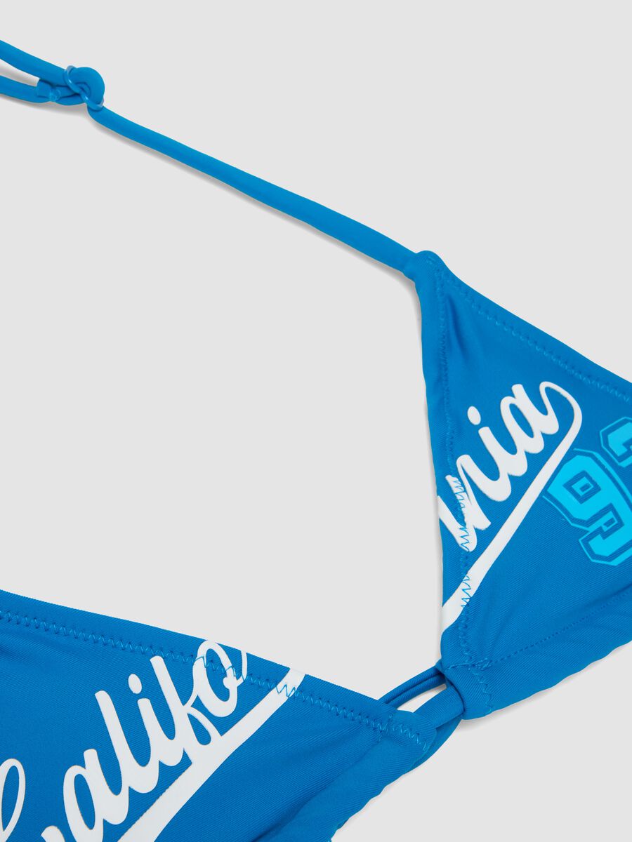 Bikini azzurro in tessuto elasticizzato a triangolo_2
