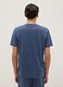 Blue regular fit pure cotton T-shirt with Everlast logo_2