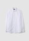 White regular-fit pure cotton shirt with cutaway collar_4