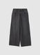 Grey cotton blend balloon jeans for girls_3