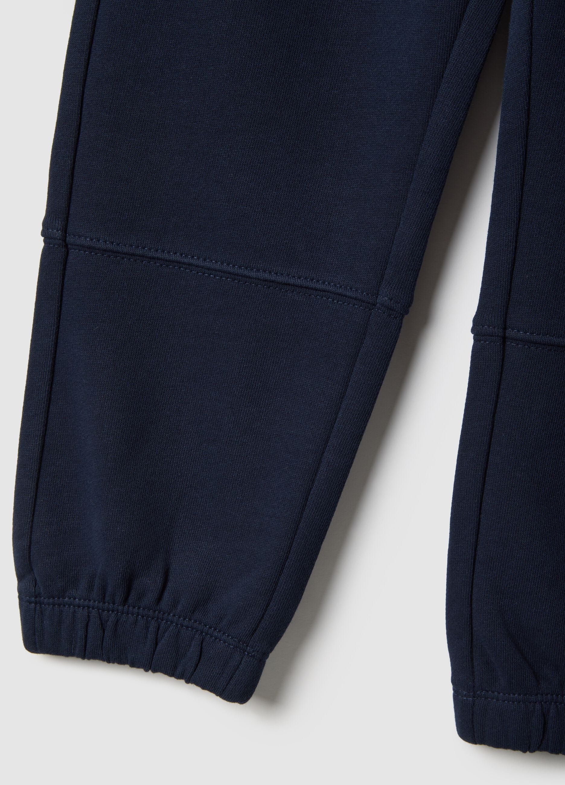 Children's regular fit blue jogger trousers in pure cotton