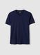 Blue pure cotton regular fit T-shirt_4