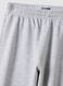 Grey jogger trousers in organic cotton and viscose blend for girls_5