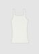 White crew-neck vest top in pure organic cotton_0