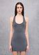 Backless Vintage Grey Mini Dress _2
