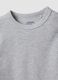 Grey organic cotton and stretch viscose T-shirt with ribbed neckline for girls_2