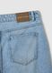 Blue cotton blend trousers in regular fit_5