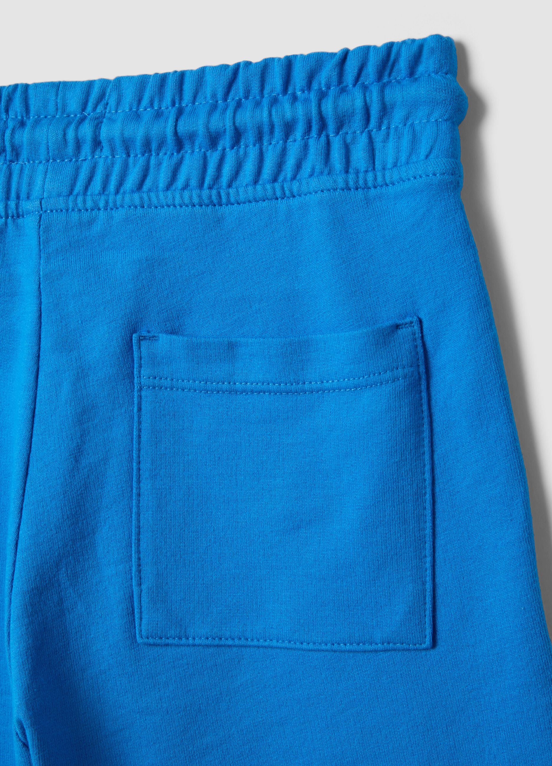 Boys&rsquo; blue pure cotton shorts, regular fit