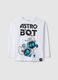 Children's white pure cotton T-shirt regular fit with print_0