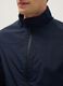 Blue regular fit bomber jacket with zip_3