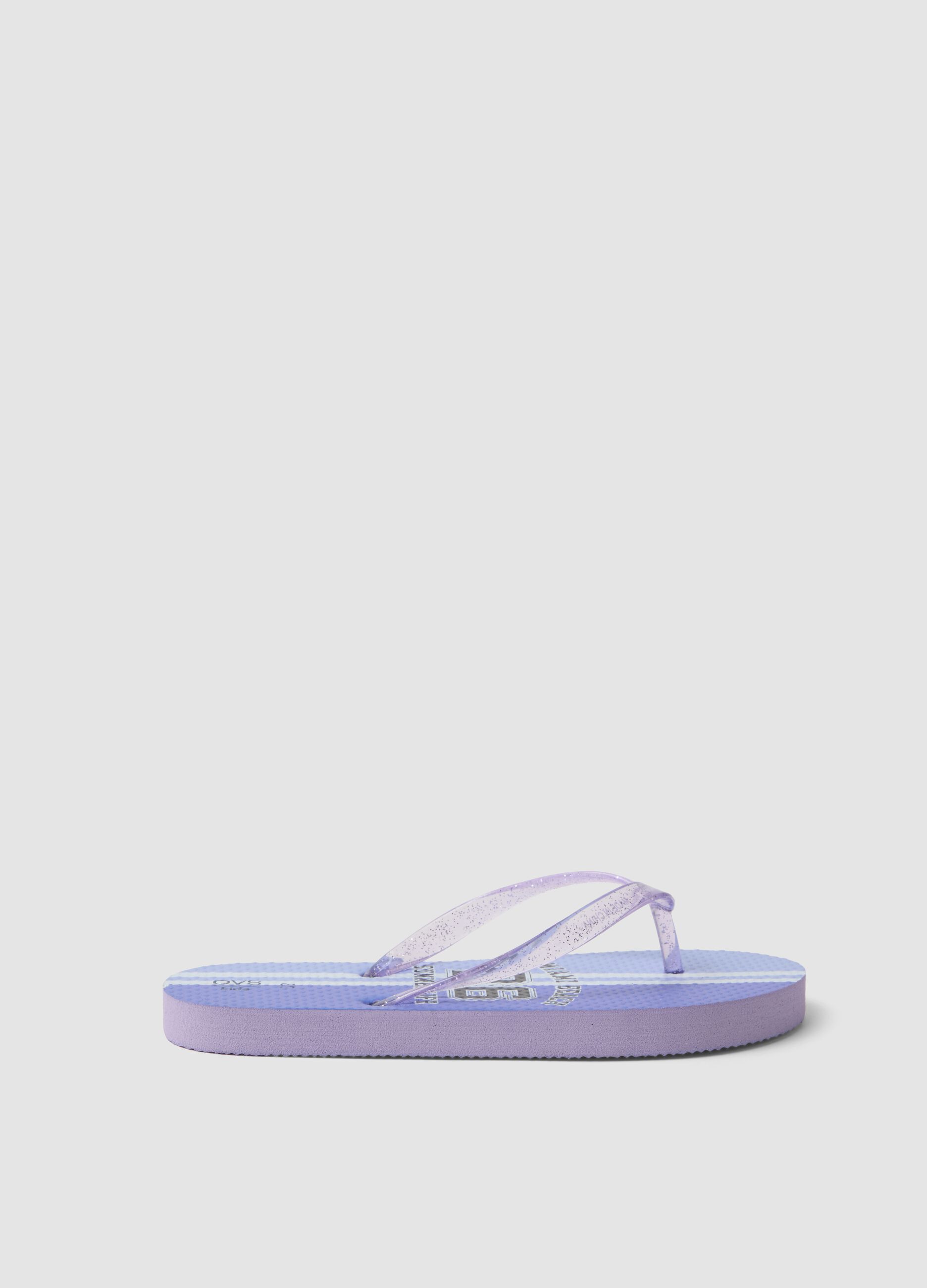 Purple beach flip-flops