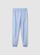 Multicolour striped pyjama trousers in pure cotton regular fit_4