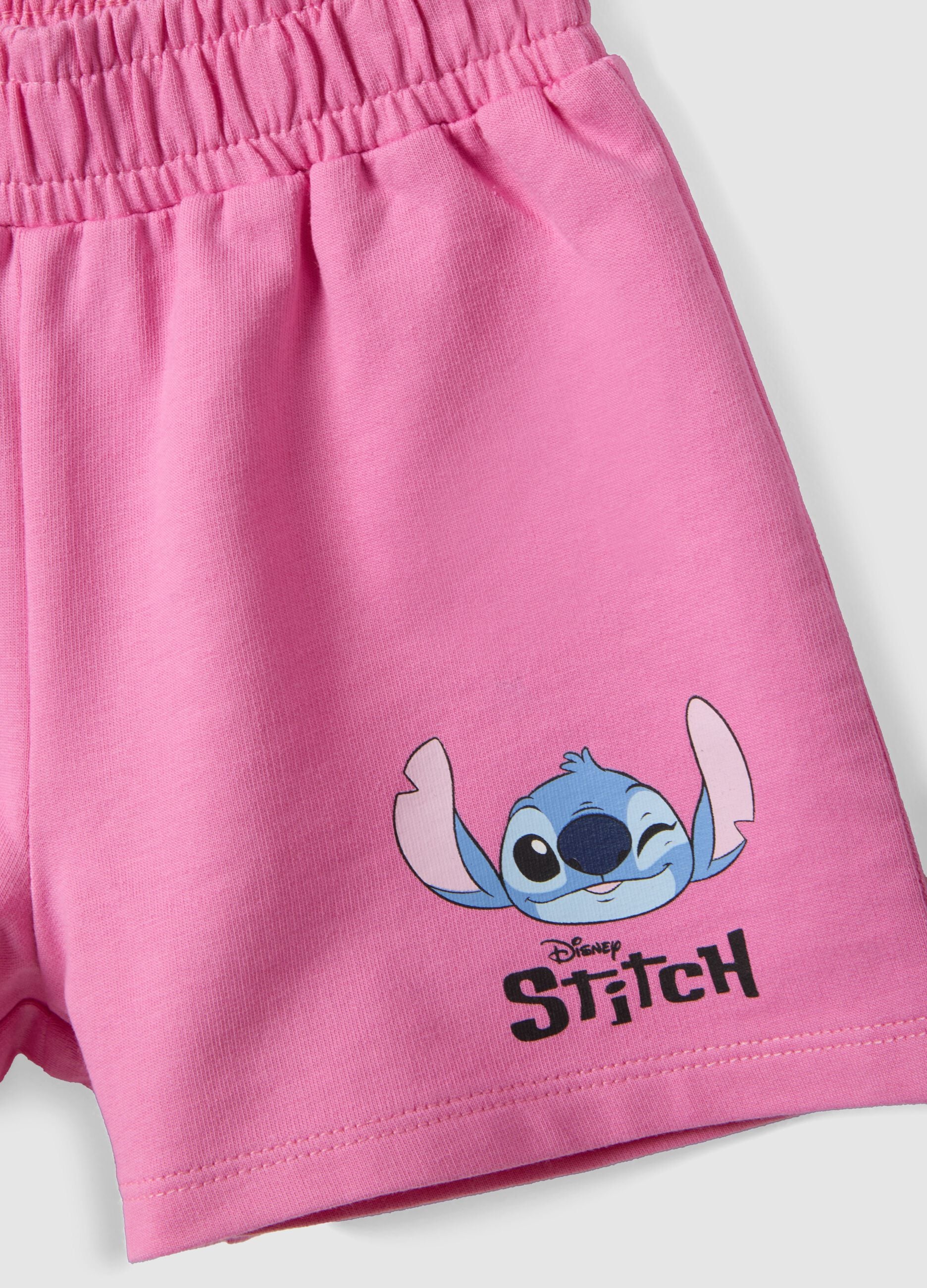 Multicolour Stretch Cotton Set for Girls with Stitch