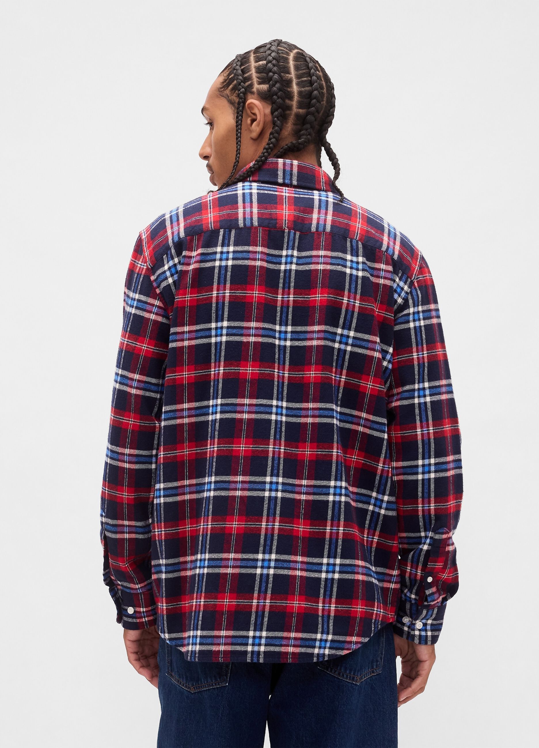 Red Plaid Cotton Shirt