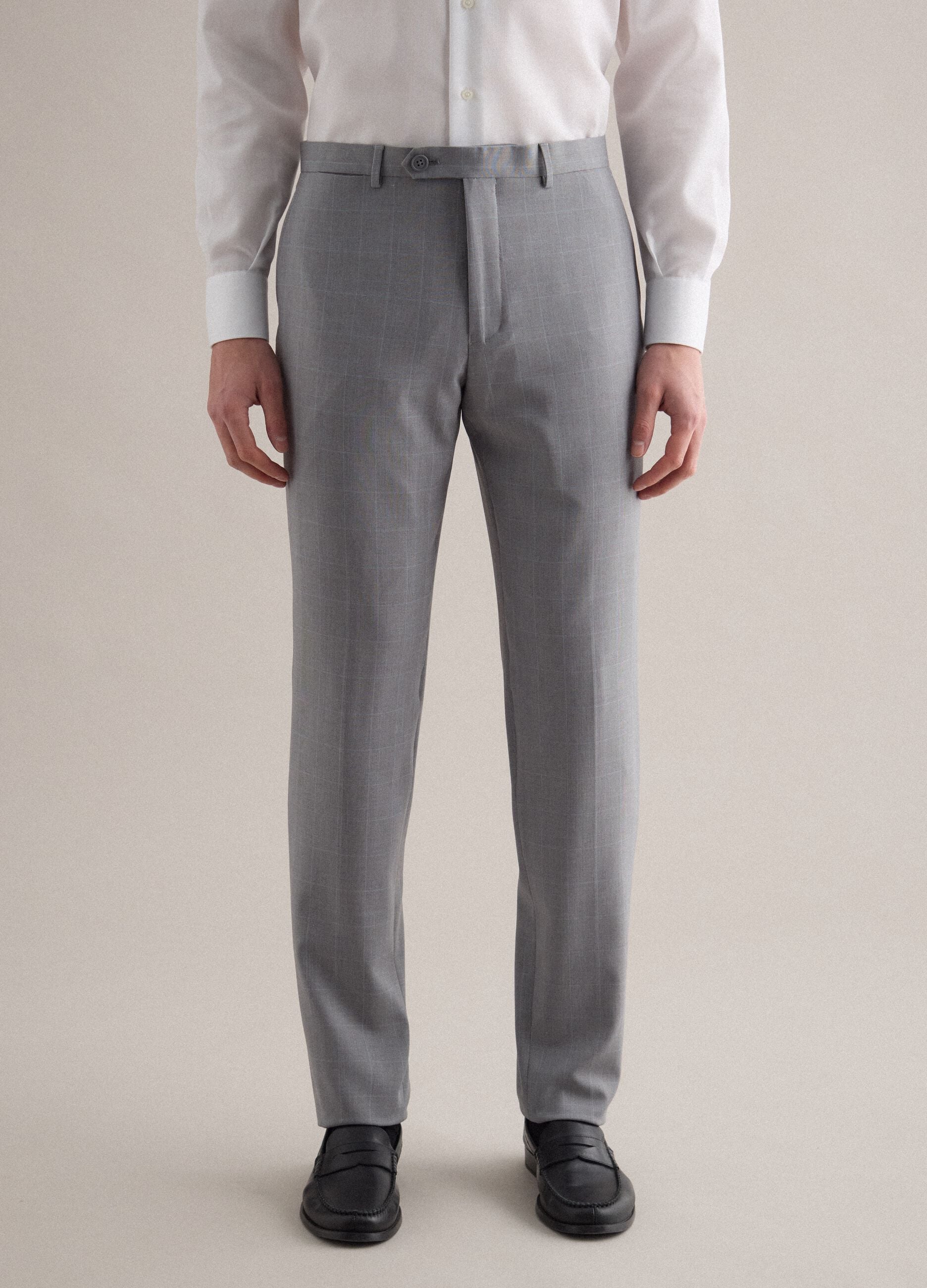 Grey Slim Fit Lined Suit
