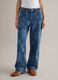 Blue baggy trousers in pure cotton_1
