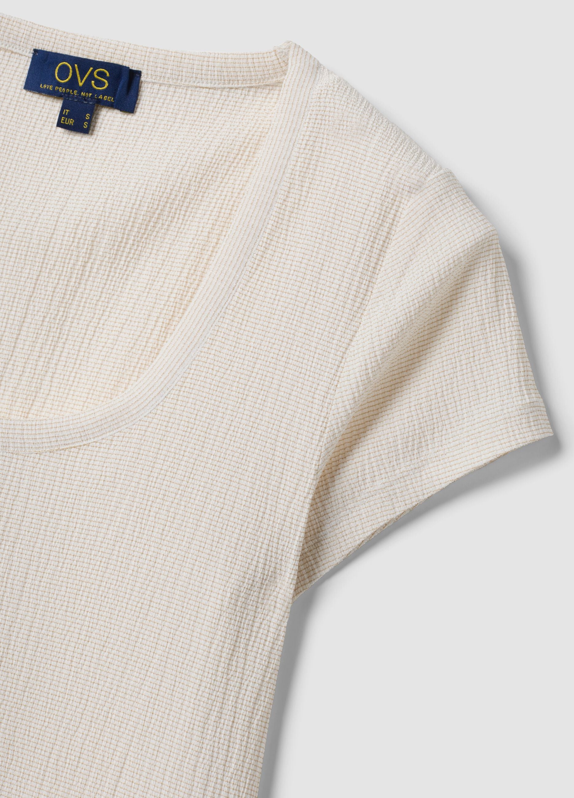 White short-sleeved stretch T-shirt