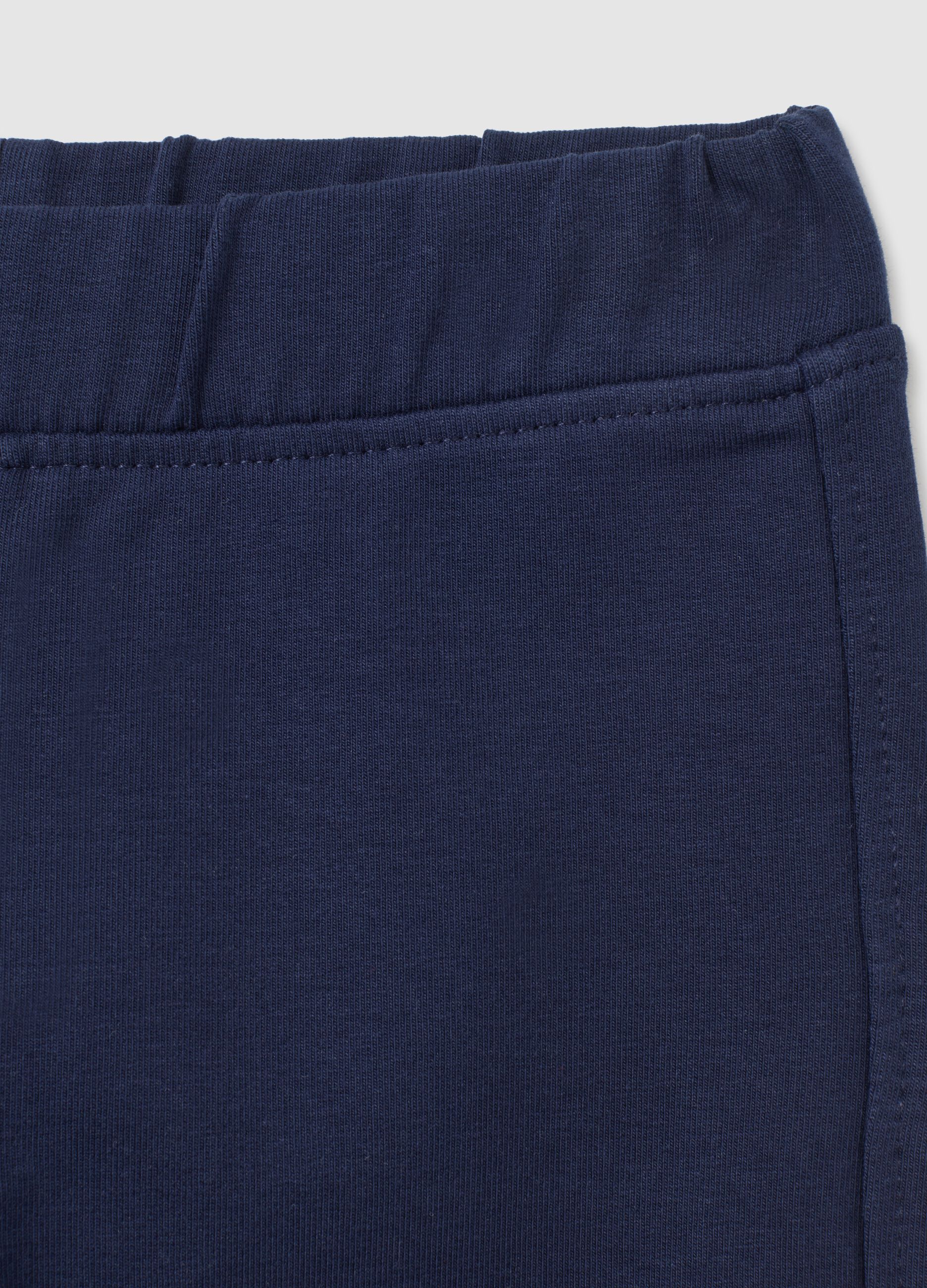 Blue and white cotton girl's set regular fit