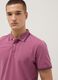 Purple stretch cotton polo shirt, regular fit_2