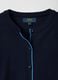 Blue Viscose Blend Cardigan Regular Fit_5