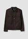 Brown cotton-linen blend jacket regular fit_5