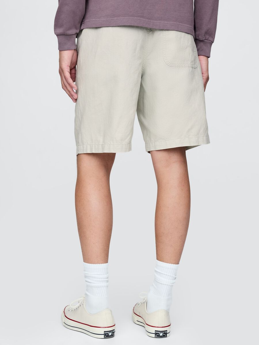 Beige Linen and Cotton Shorts by Gap_2