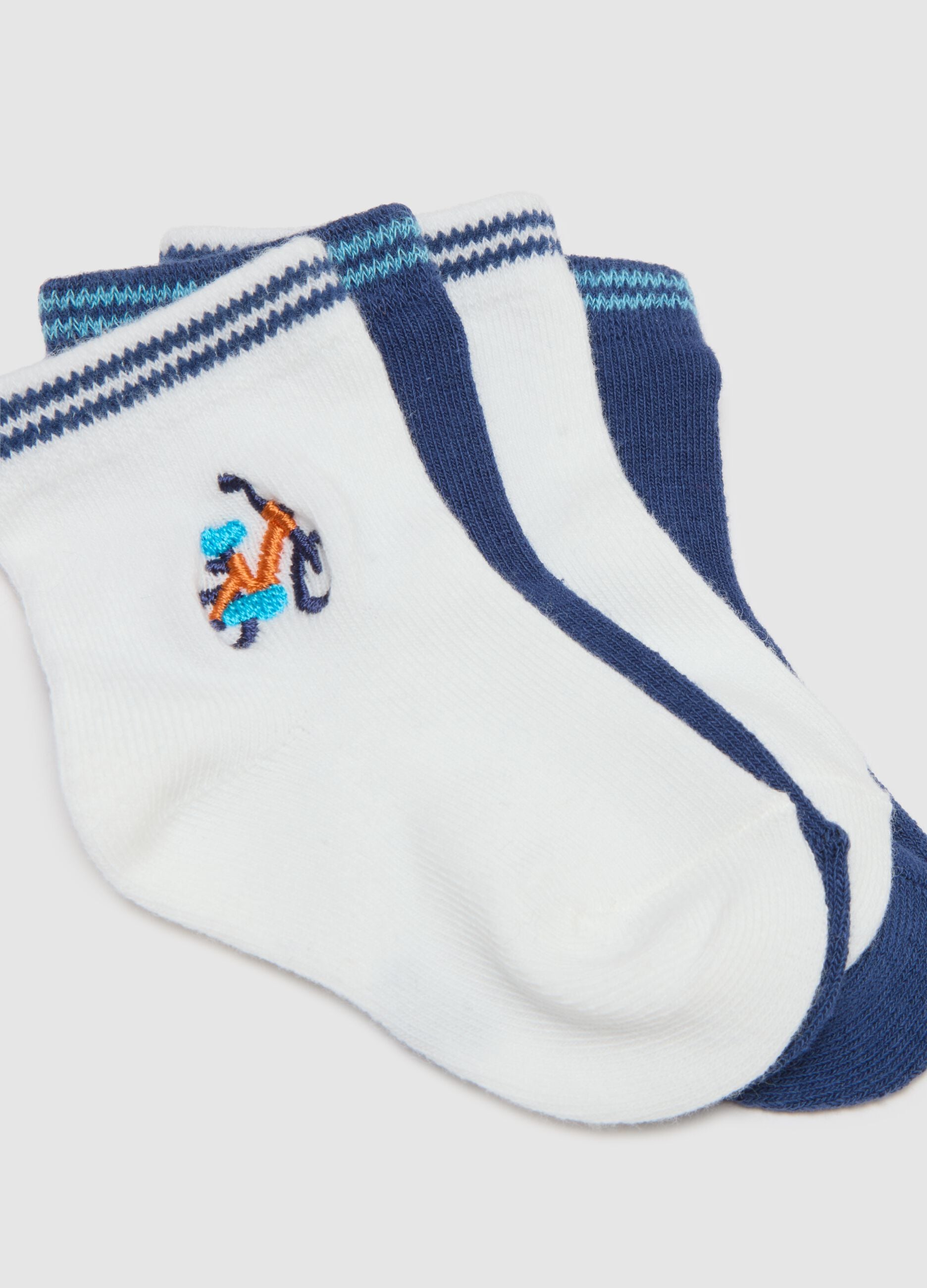 Multicolour Cotton Blend Baby Socks Tripack