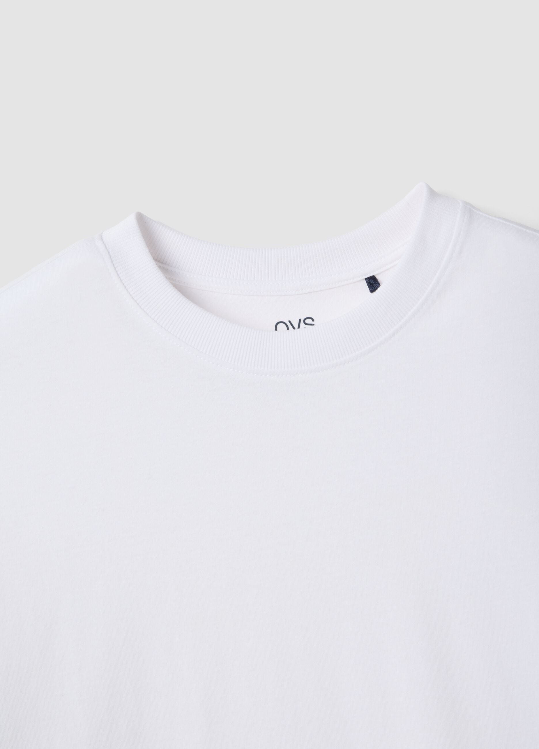 White Pure Cotton Short Sleeve Oversize Fit T-shirt