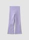 Purple organic cotton flared trousers_1