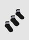 Three-pack of black sports socks in stretch organic cotton_0
