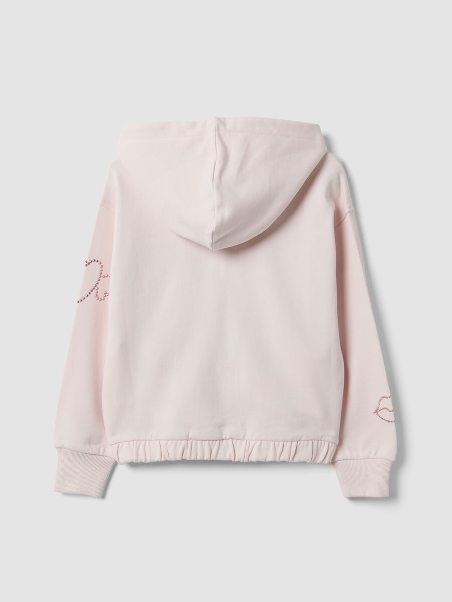 Girls&rsquo; pink cropped pure cotton hoodie_1