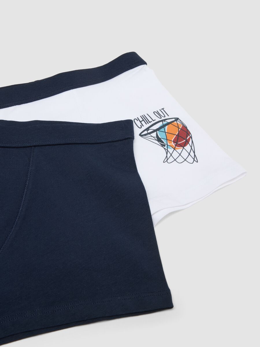 Multicolour stretch cotton boxer trunks 3-pack for boys_3