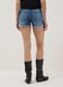 Blue stretch cotton denim shorts_3