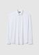White Slim Fit Long Sleeve Shirt with Classic Collar_4